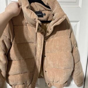 boohoo corduroy puffer